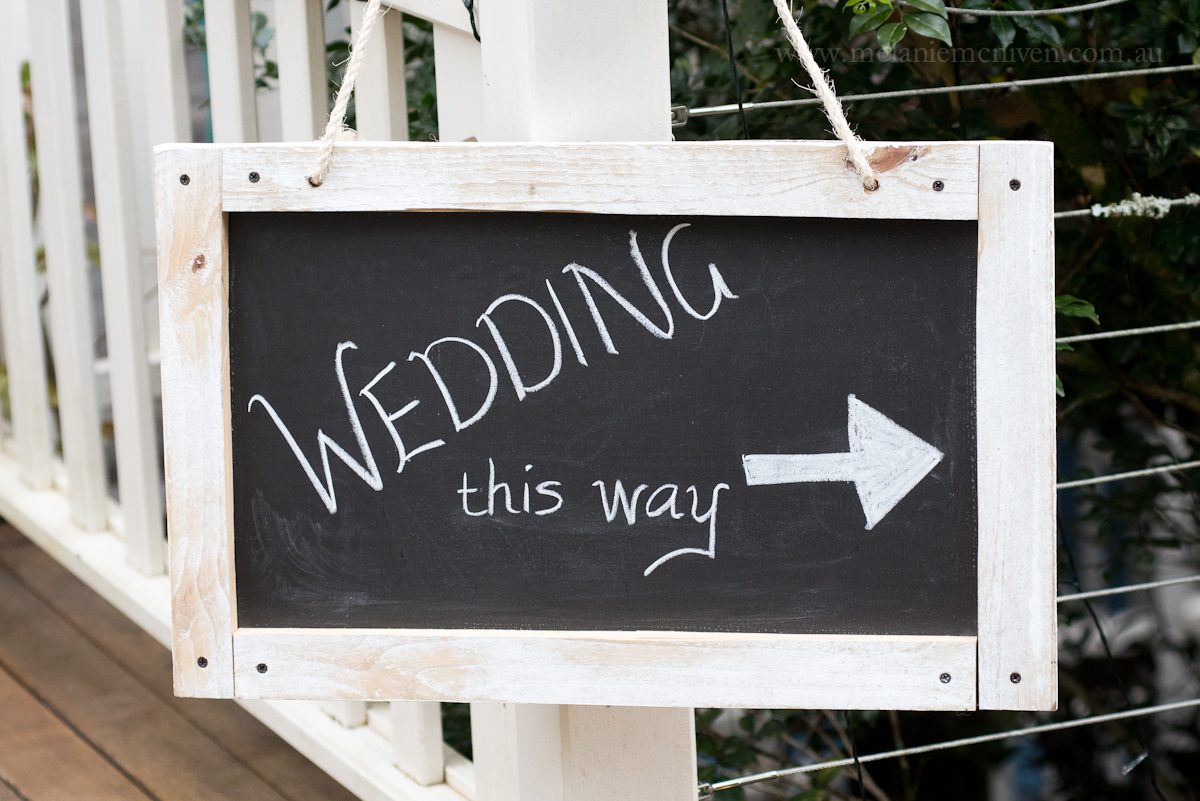 Wedding this way sign