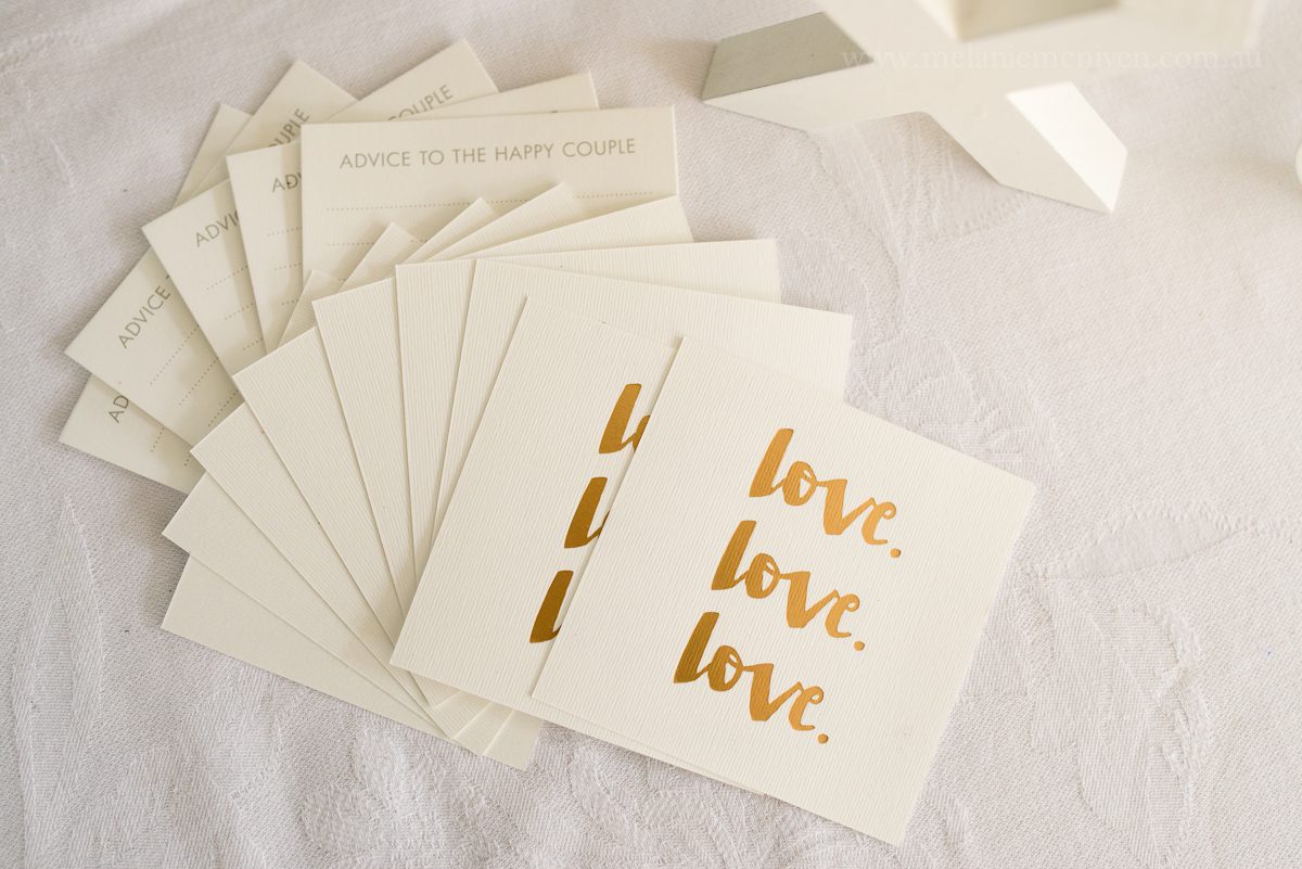 wedding stationary at The Spotted Chook Montville